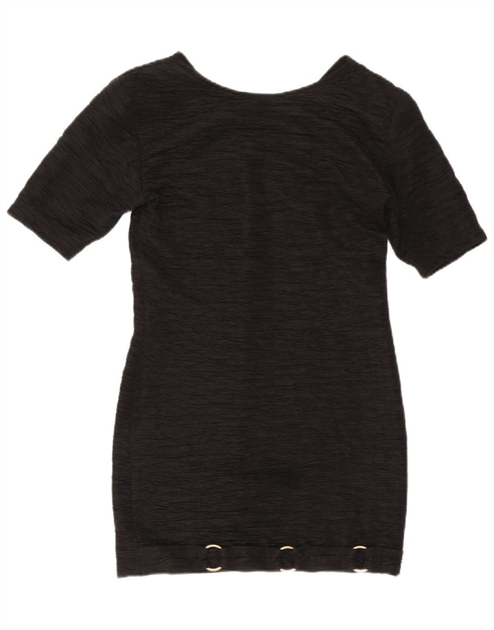 Robe fourreau femme vintage US 2 XS Polyester Noir