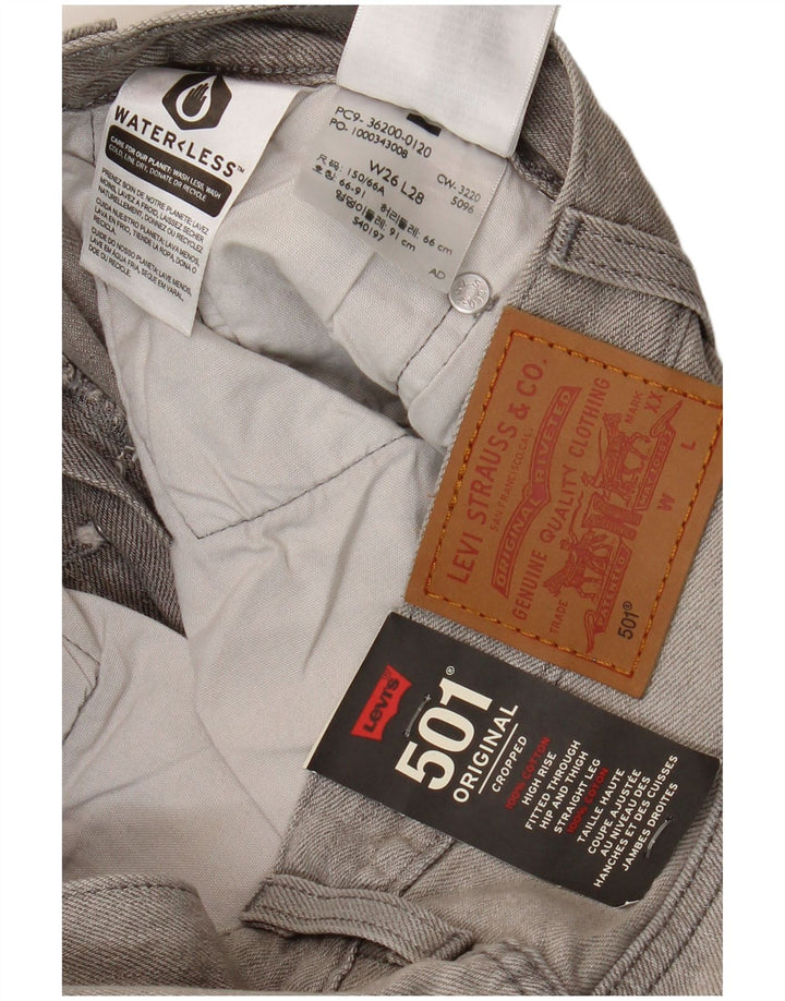 Levi's Jean Droit 501 Femme W26 L28 Gris Coton