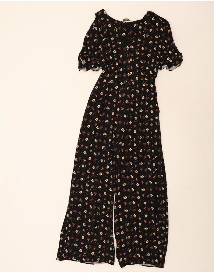 Oasis Combinaison à manches courtes pour femme UK 44 Medium Noir Floral