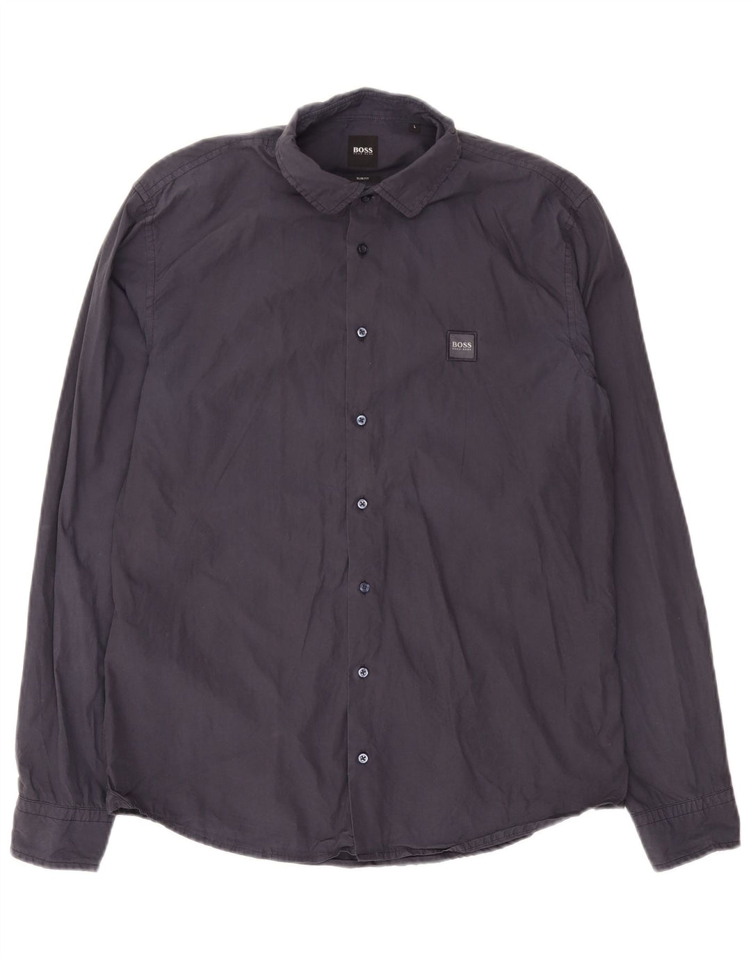 Hugo Boss Chemise Slim Fit Large Bleu Marine Coton