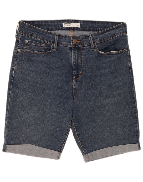 Levi's Short en jean Signature Bermuda pour femme US 12 Large W31 Bleu Coton