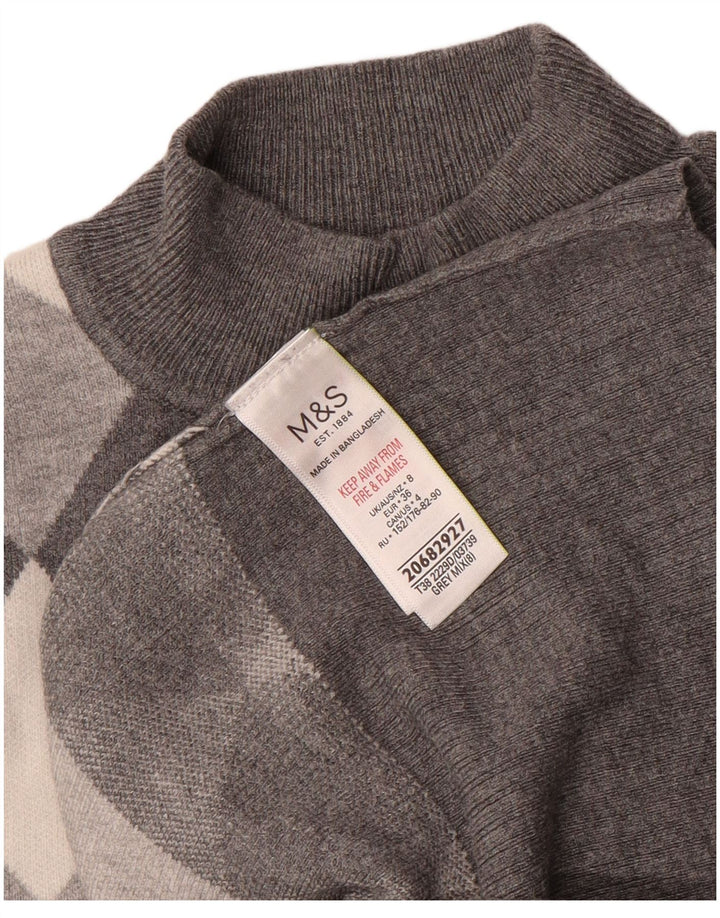 Marks & Spencer Pull col roulé pour femme UK 8 Small Gris