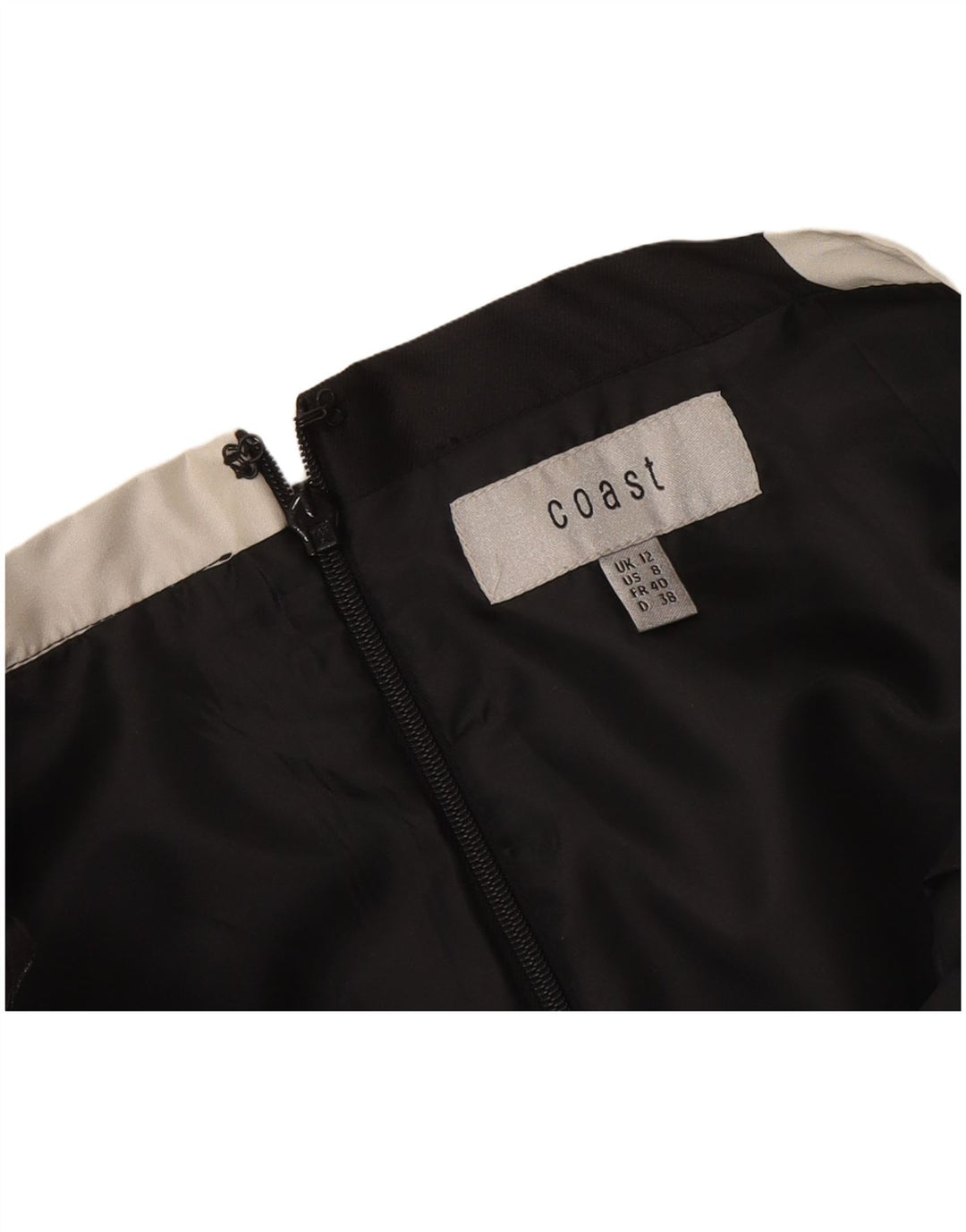 Coast Jupe trapèze pour femme UK 12 Medium W30 Noir Géométrique