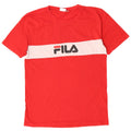 Fila T-Shirt Graphique Homme Rouge Moyen Coton Colorblock