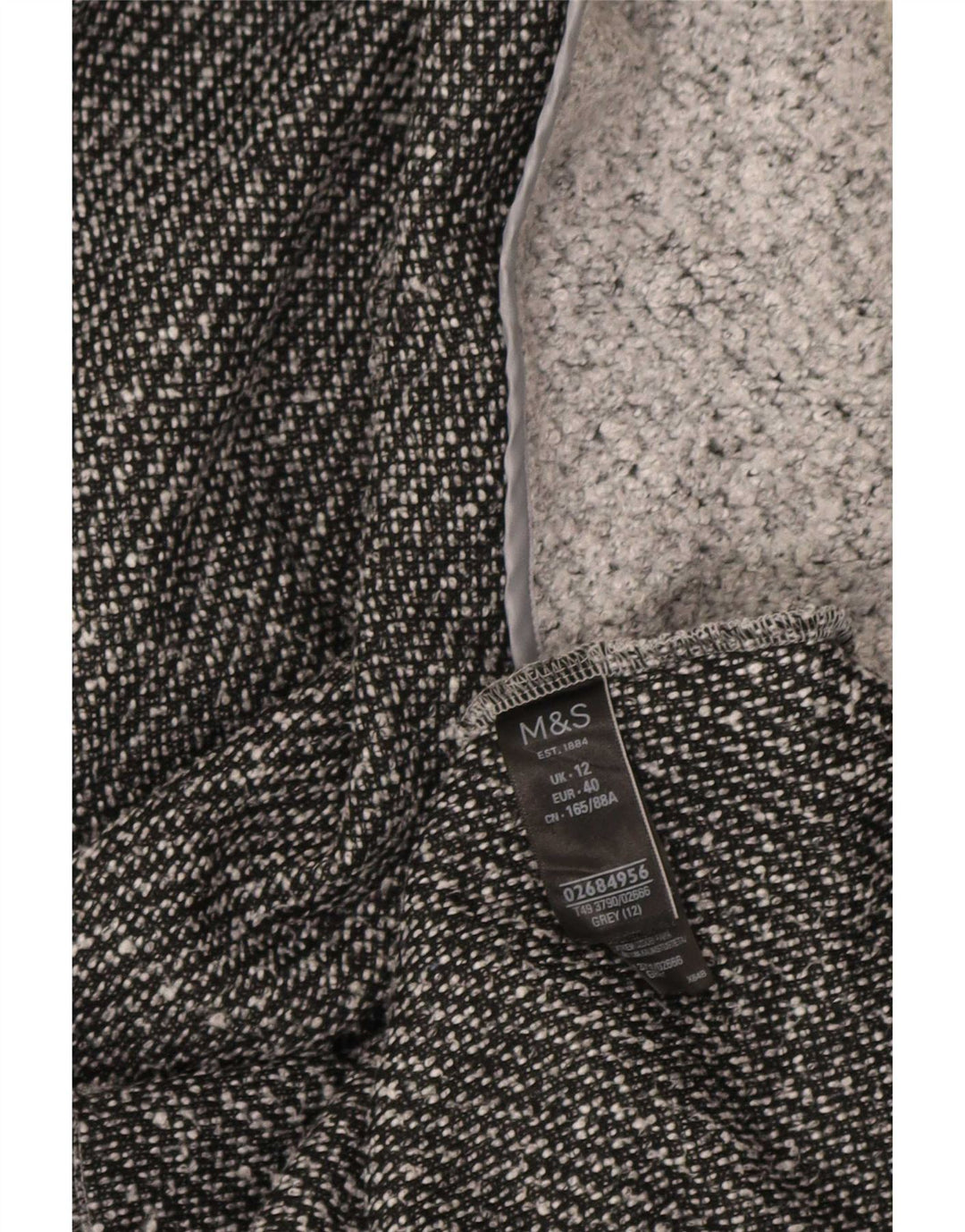 Marks & Spencer Manteau ouvert pour femme UK 12 Polyester moucheté gris moyen