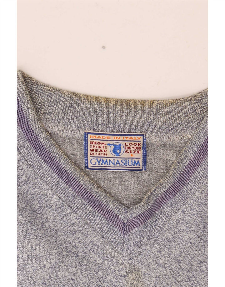 Gymnasium Sweat-shirt graphique pour homme Bleu Large Colorblock