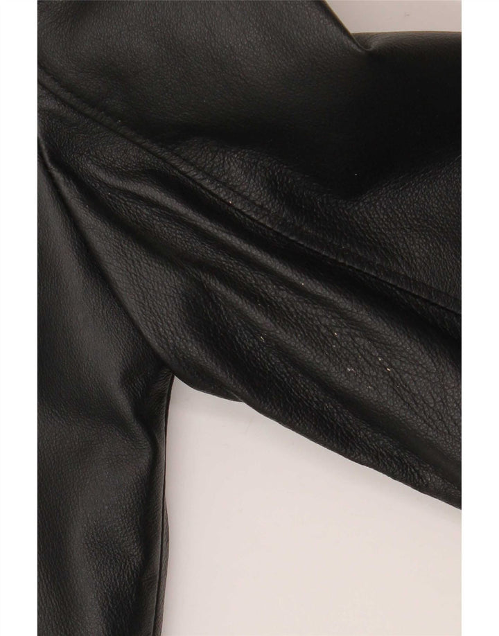 TCM Manteau en cuir pour femme UK 12 Cuir noir moyen