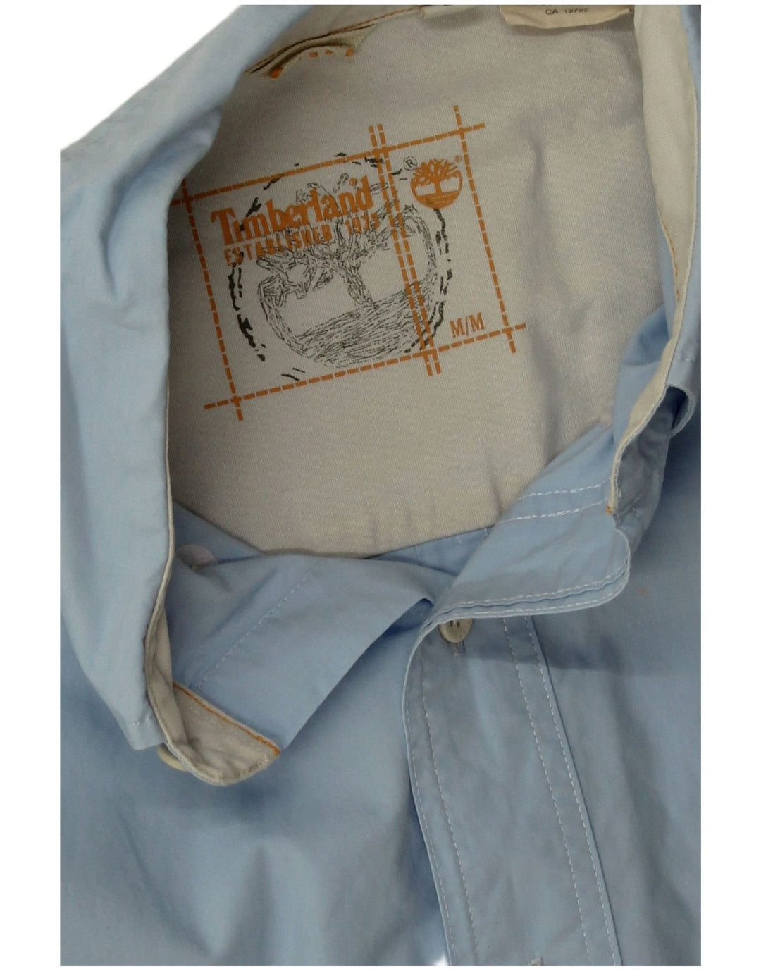 Timberland Chemise Homme Bleu Moyen Coton