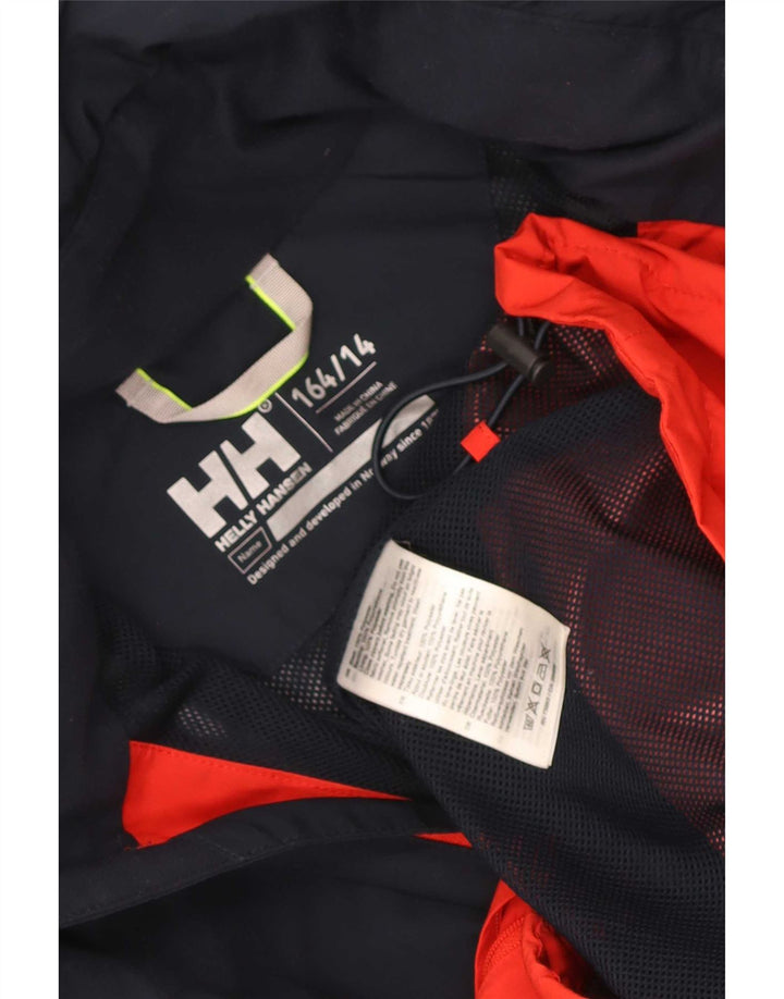 Helly Hansen Veste de pluie graphique pour garçon 13-14 ans Bleu marine Colourblock
