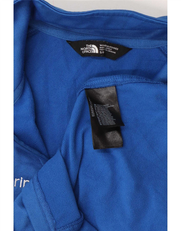 The North Face Haut de survêtement à col zippé pour femme UK 10 Small Bleu
