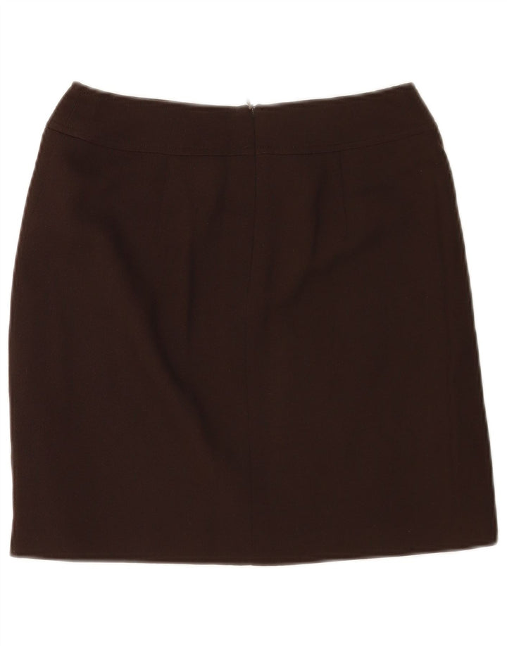 Max & Co. Mini jupe femme UK 8 Small W26 laine vierge marron