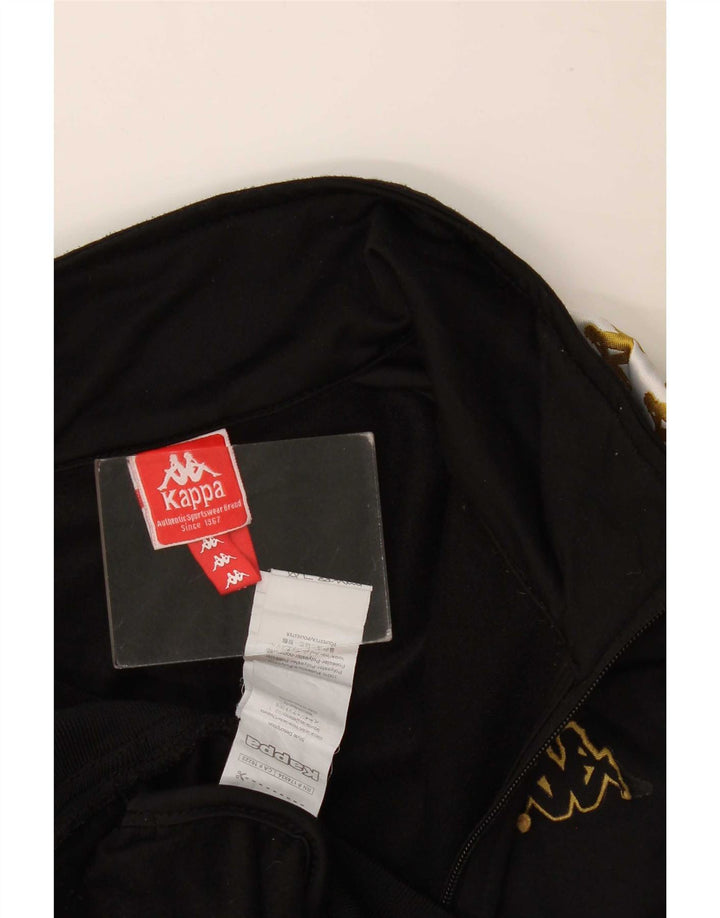 Kappa Veste de survêtement graphique pour homme Taille L en polyester color block noir