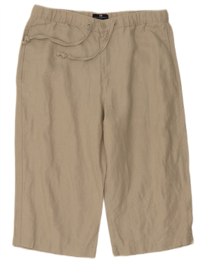 Marks & Spencer Bermuda Blue Harbour W34 pour homme en lin beige moyen