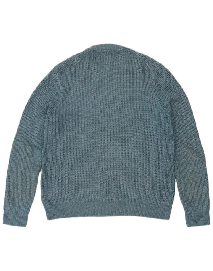 Marks & Spencer Pull Col Ras du Cou Homme Bleu Moyen Polyamide