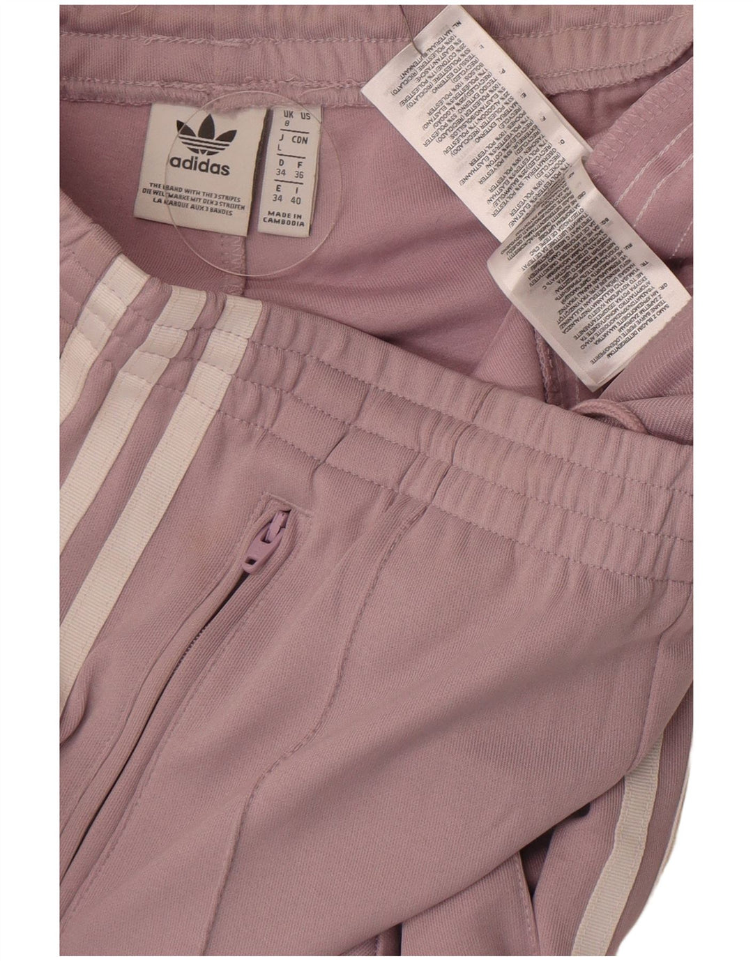 Adidas Pantalon de survêtement pour femme UK 8 Small Violet Polyester