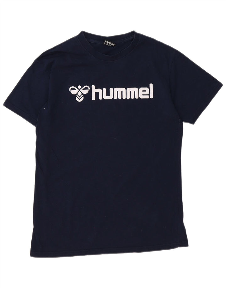 HUMMEL T-Shirt Graphique Homme Bleu Marine Moyen Coton