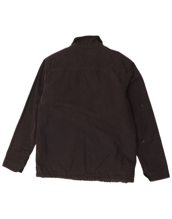 Superdry Veste Sherpa Utility Homme UK 36 Petit Coton Noir