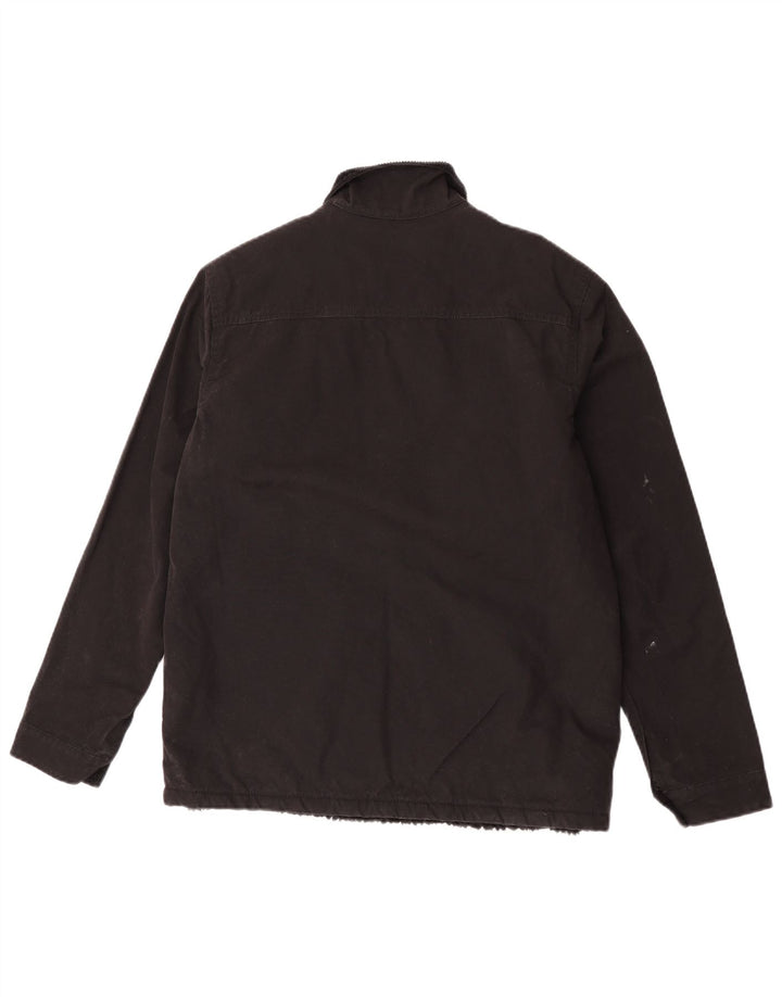 Superdry Veste Sherpa Utility Homme UK 36 Petit Coton Noir