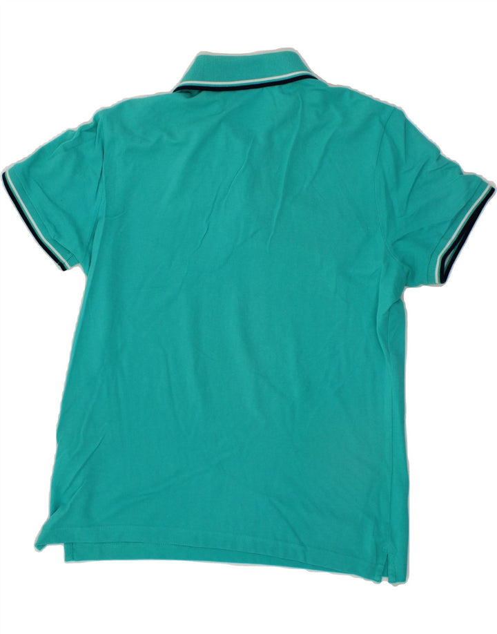 DIADORA Mens Polo Shirt Medium Turquoise Cotton Vintage Diadora and Second-Hand Diadora from Messina Hembry 