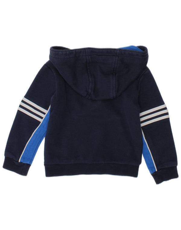 ADIDAS Pull à capuche à col zippé pour bébé garçon 12-18 mois Bleu marine Colourblock