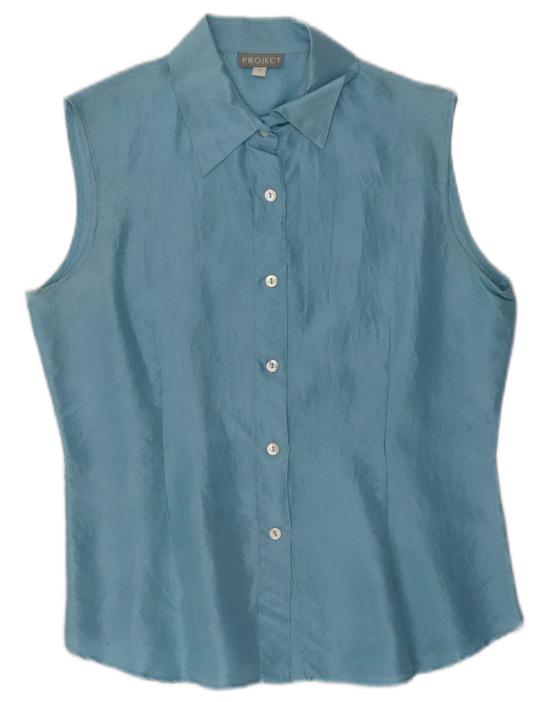 Project Chemisier sans manches pour femme UK 10 Petite soie bleue