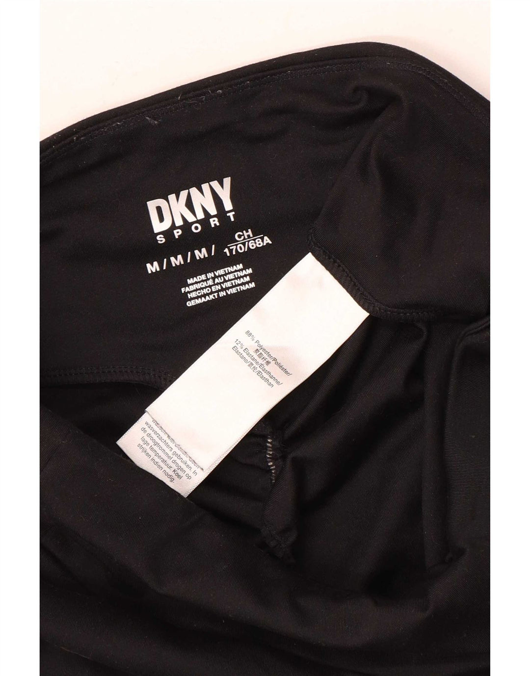 Dkny Leggings Femme UK 44 Polyester Noir Moyen