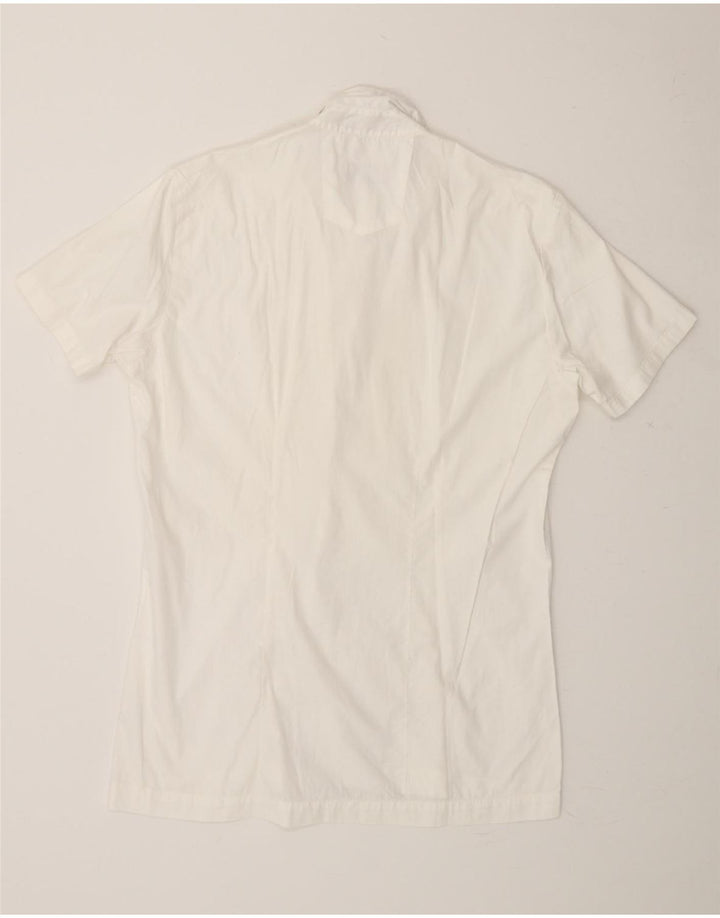 HUGO BOSS Mens Short Sleeve Shirt Small White Cotton Vintage Hugo Boss and Second-Hand Hugo Boss from Messina Hembry 