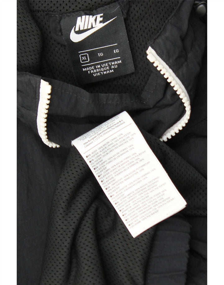 NIKE Veste de pluie à capuche pour homme UK 42 XL Nylon noir