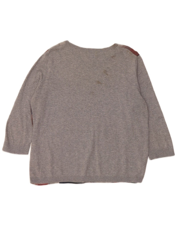Jigsaw Womens Boat Neck Jumper Sweater UK 16 Large Multicoloured