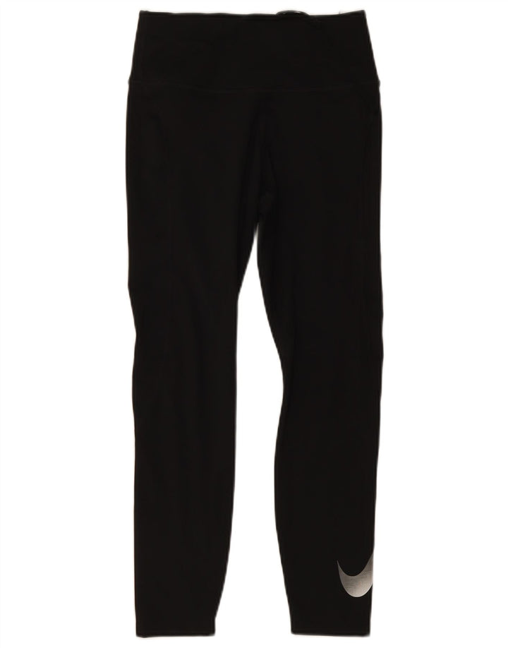 Nike Legging graphique Dri Fit pour femme UK 10 Small Noir Polyester