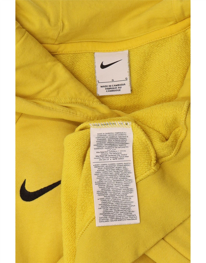 Nike Pull à capuche pour homme en coton jaune Taille L