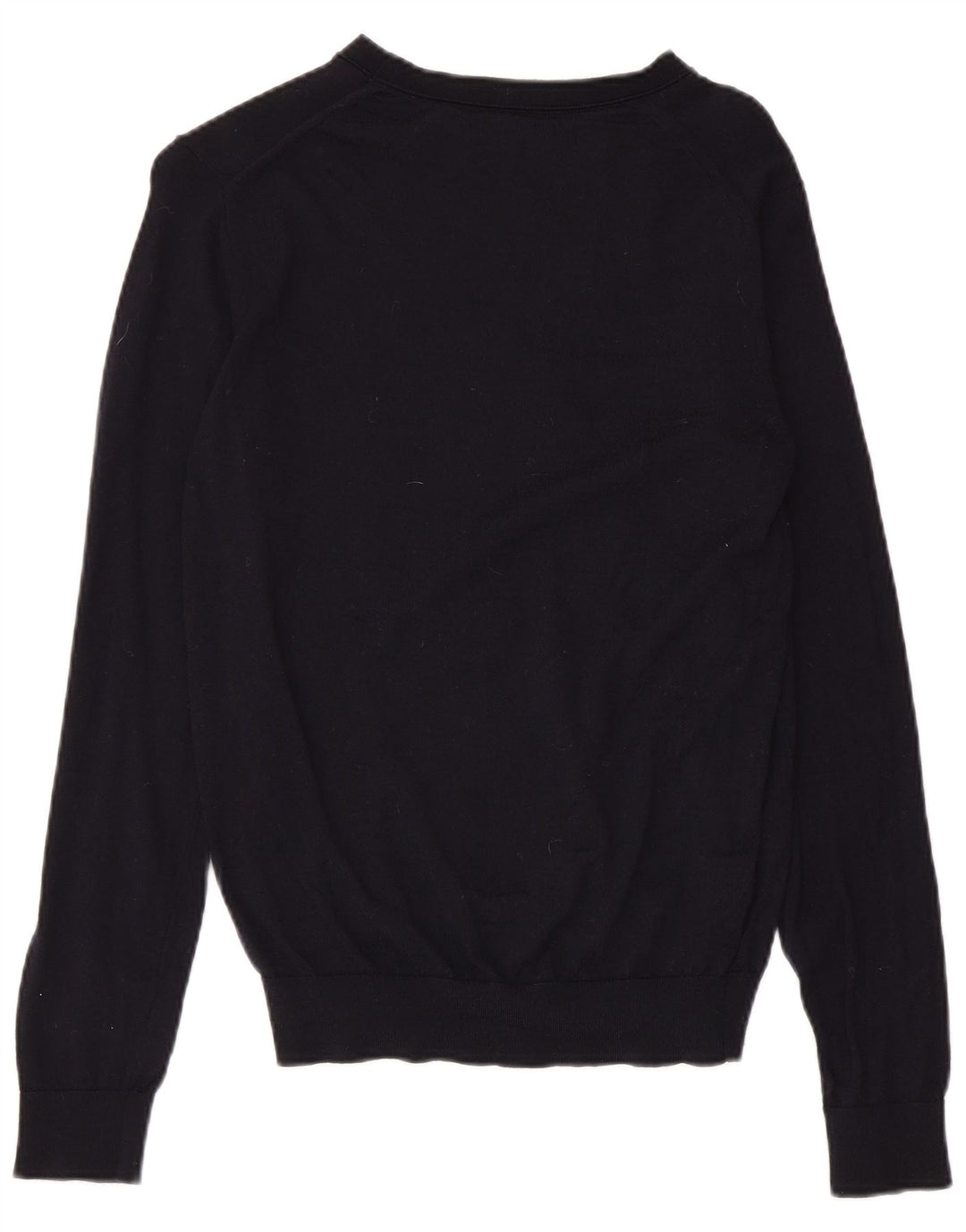 REISS Pull col bateau pour femme UK 12 Laine bleu marine moyen