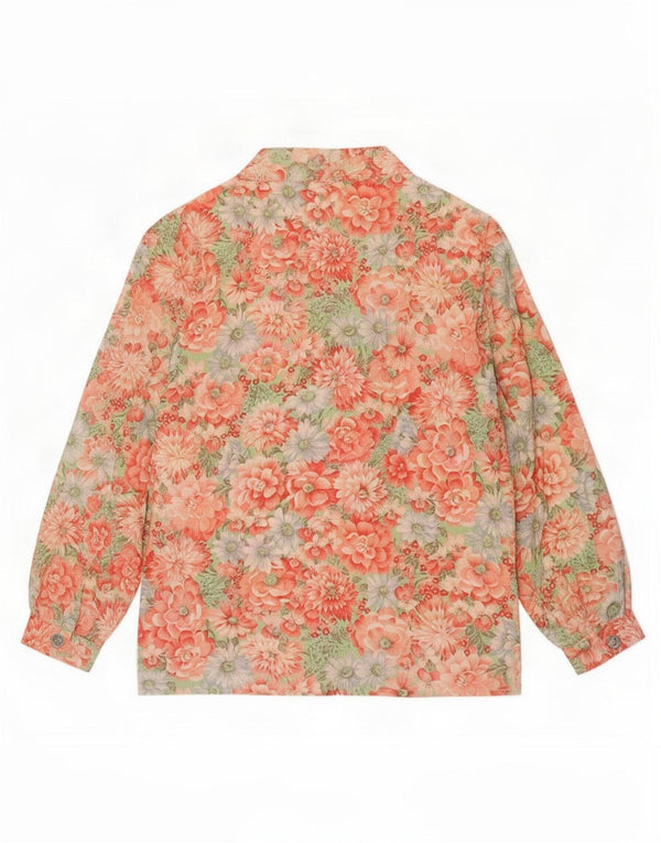 vintage Femme Chemise Blouse UK 14 Moyen Multicolore Floral