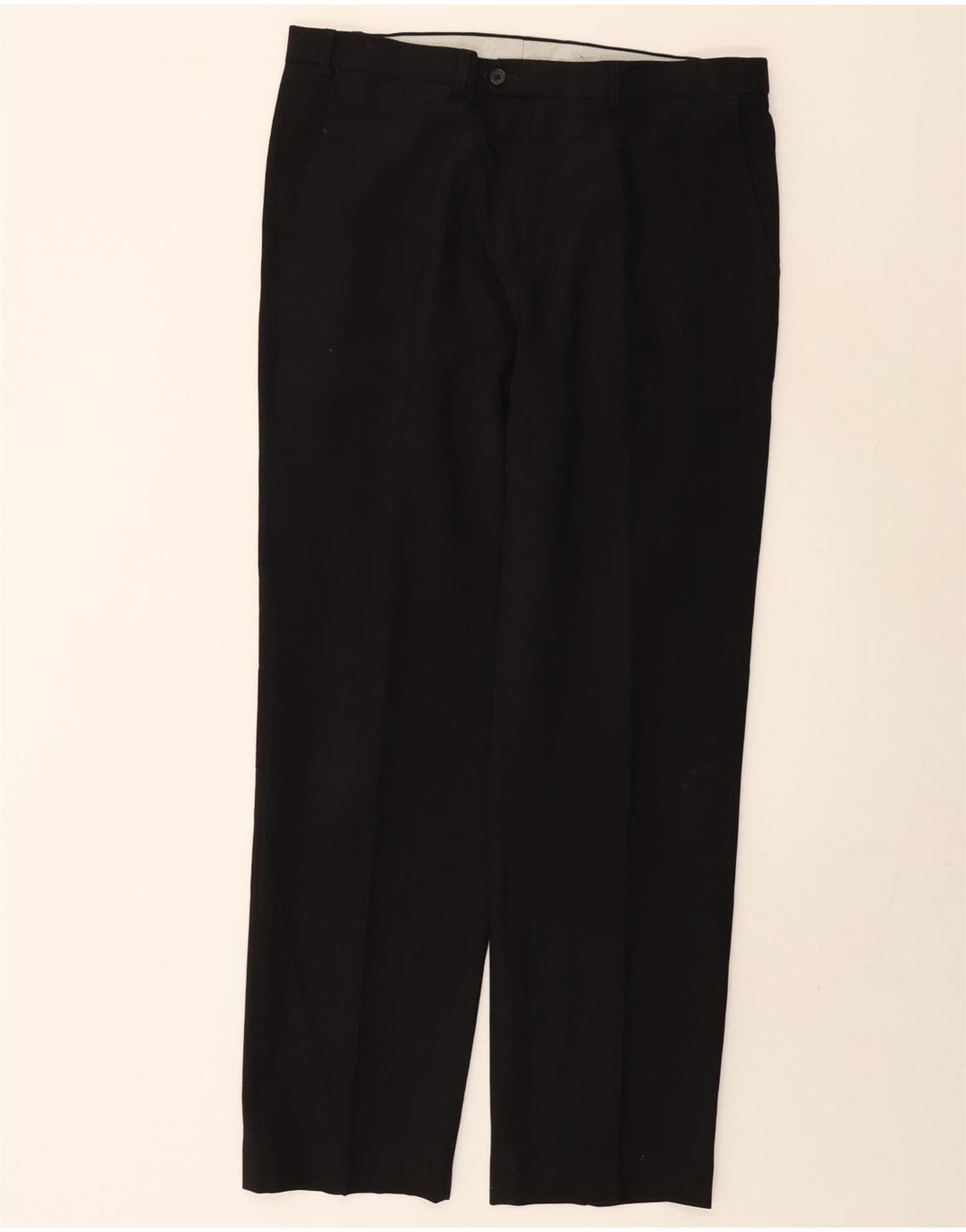 MARKS & SPENCER Pantalon de costume coupe classique pour homme W36 L33 Noir Polyester
