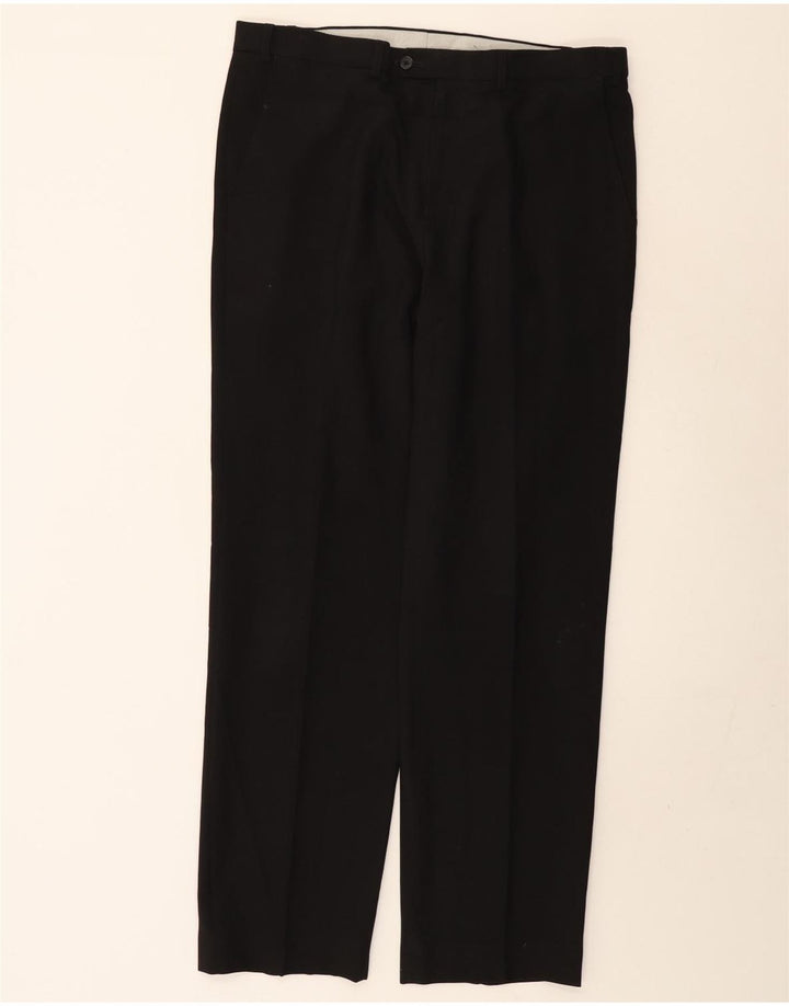 MARKS & SPENCER Pantalon de costume coupe classique pour homme W36 L33 Noir Polyester