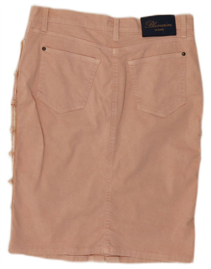 Blumarine Femme Jupe En Jean IT 42 Moyen W30 Rose Coton