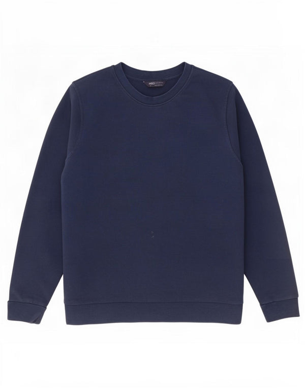 Marks & Spencer Sweat-shirt pour femme UK 20 2XL Bleu marine Coton