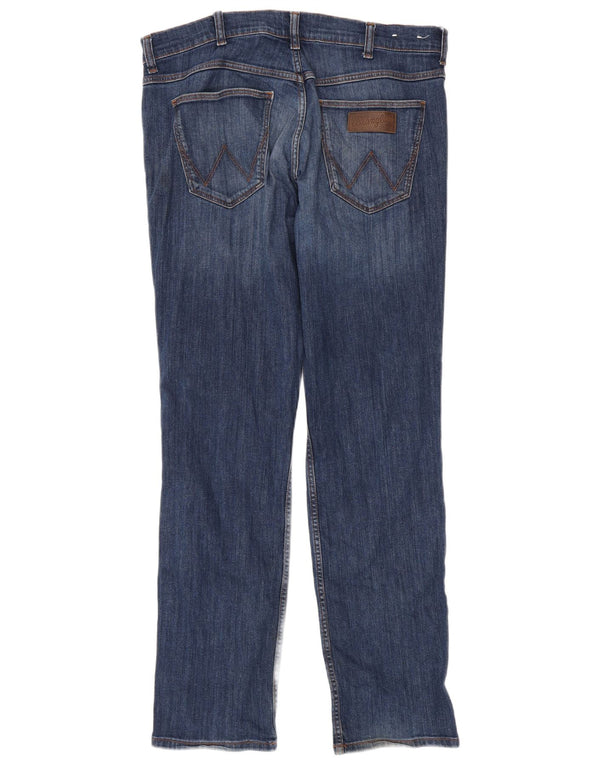 Wrangler Jean Droit Greensboro W34 L34 Homme Bleu Coton