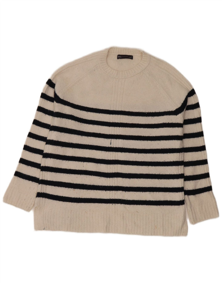 Marks & Spencer Pull à col rond pour femme UK 14 Medium Off White