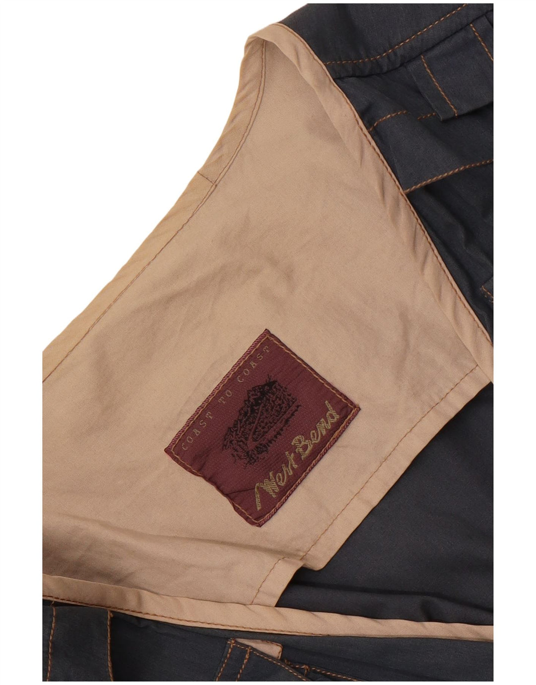 vintage Mens Utility Gilet UK 36 Petit Bleu Marine