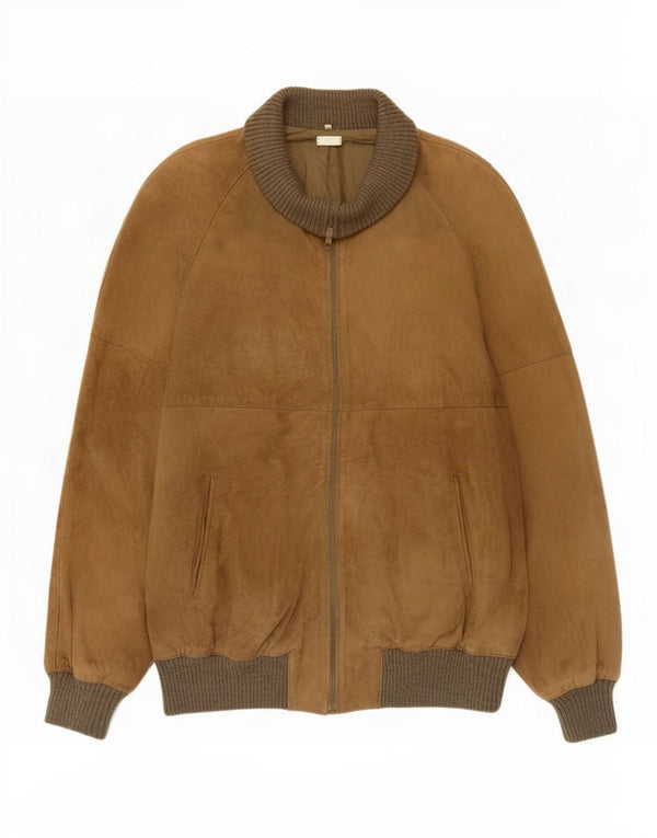 veste en daim bomber homme vintage UK 38 Beige moyen