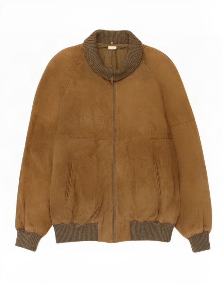 veste en daim bomber homme vintage UK 38 Beige moyen