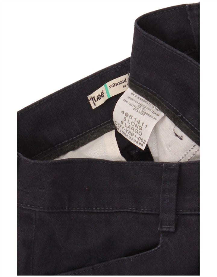 Lee Pantalon droit décontracté pour femme US 6 Medium W29 L33 Bleu marine classique