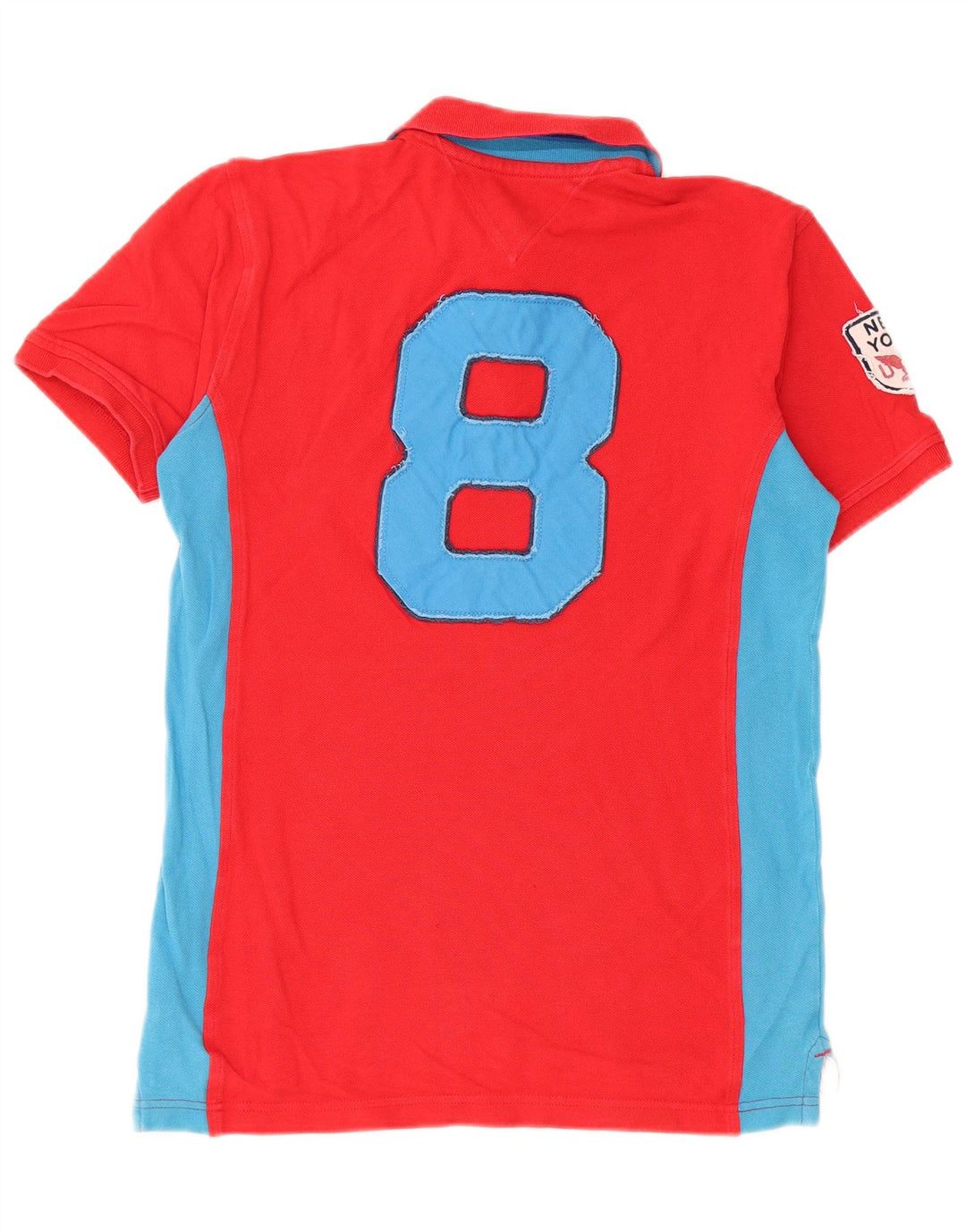 TOMMY HILFIGER Polo Graphique Garçon 15-16 ans XL Rouge Colourblock