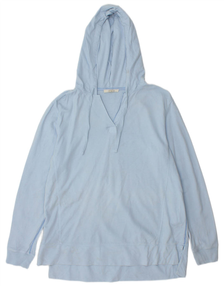 WHITE STUFF Pull à capuche pour femme UK 12 Bleu moyen Coton