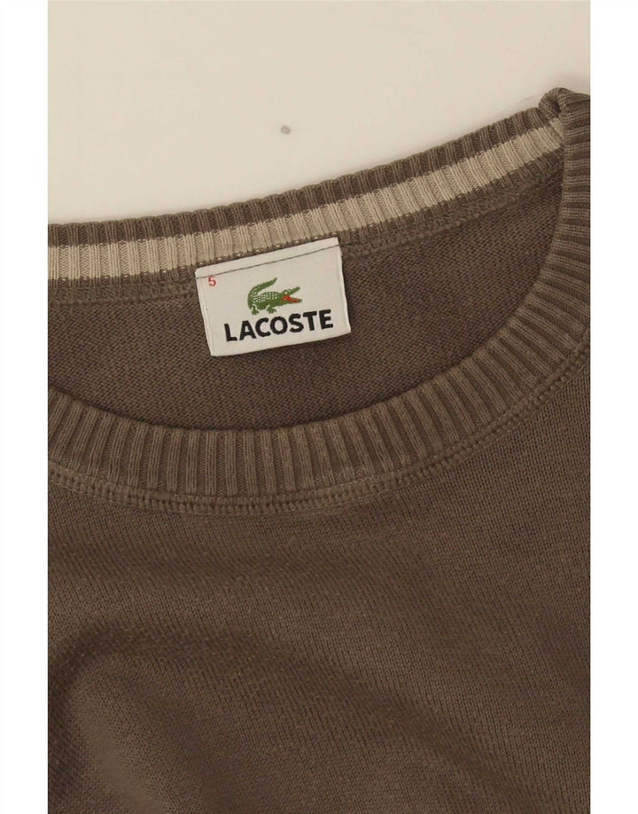 Lacoste Pull ras du cou pour homme Taille 5 Grand Kaki