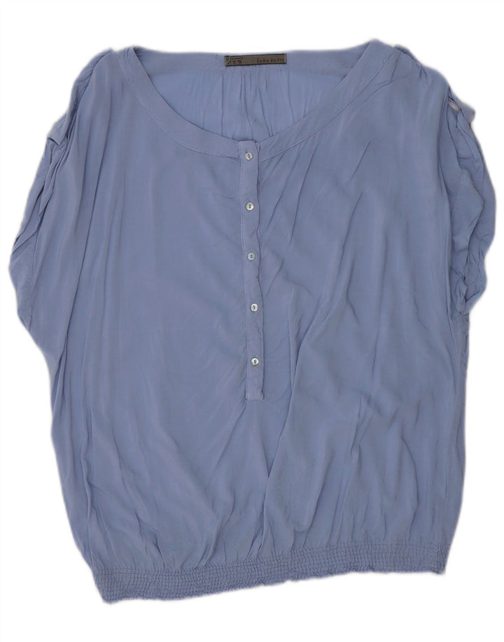 Zara Chemisier surdimensionné pour femme UK 10 Petit Bleu