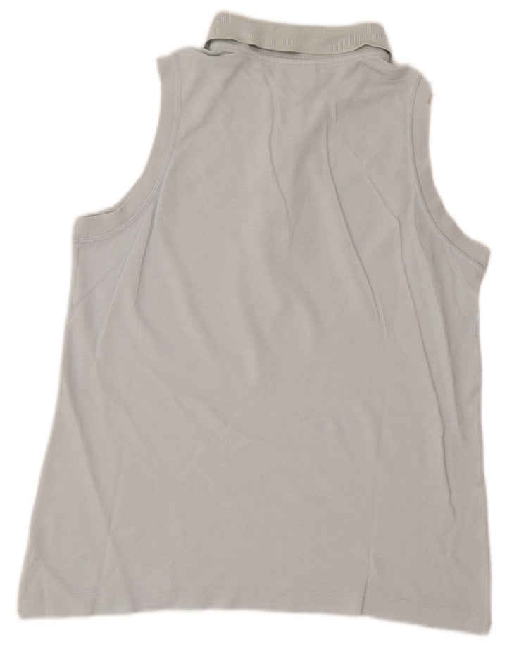 Lacoste Polo sans manches femme taille 40 coton bleu moyen