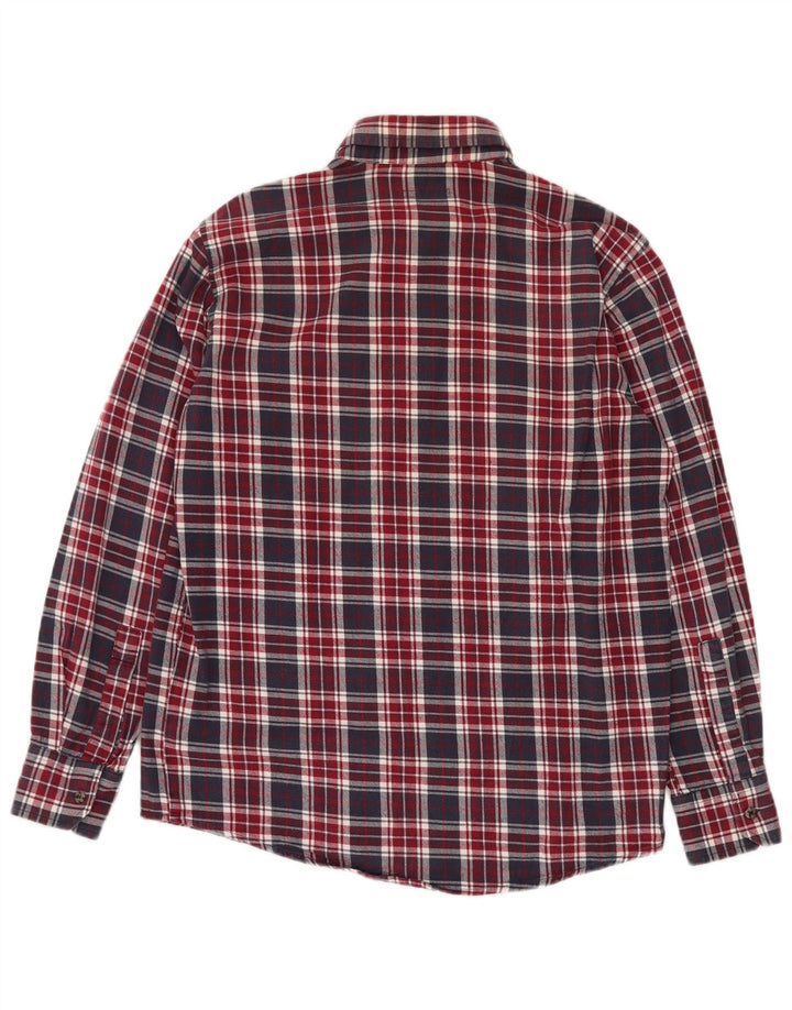 SEA BARRIER Chemise Flanelle Homme Petit Carreau Rouge Coton