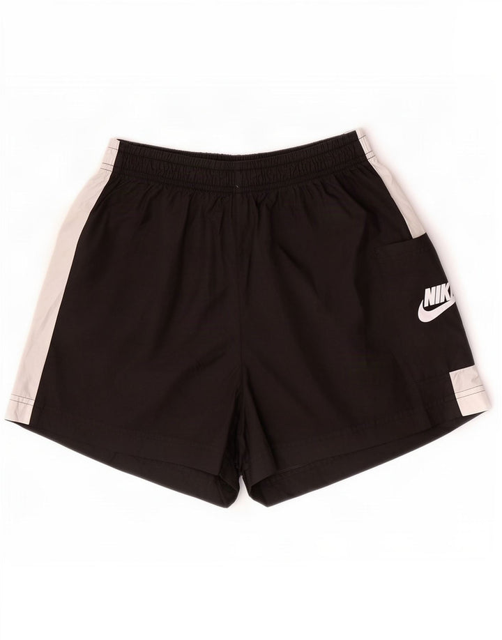 Nike Short de sport pour femme UK 14 Polyester color block noir moyen